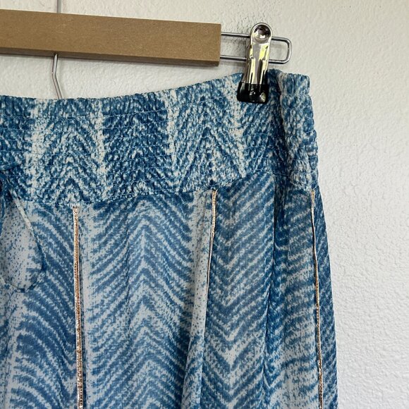 Soft Surroundings Skirt L Blue Maxi Embroidered Peasant Gypsy Festival - Picture 2 of 11